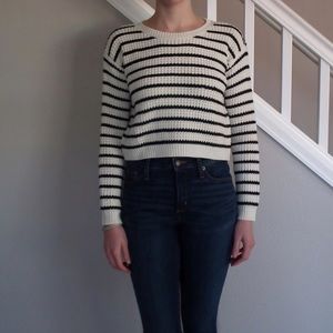 Forever 21 Cropped Striped Sweater